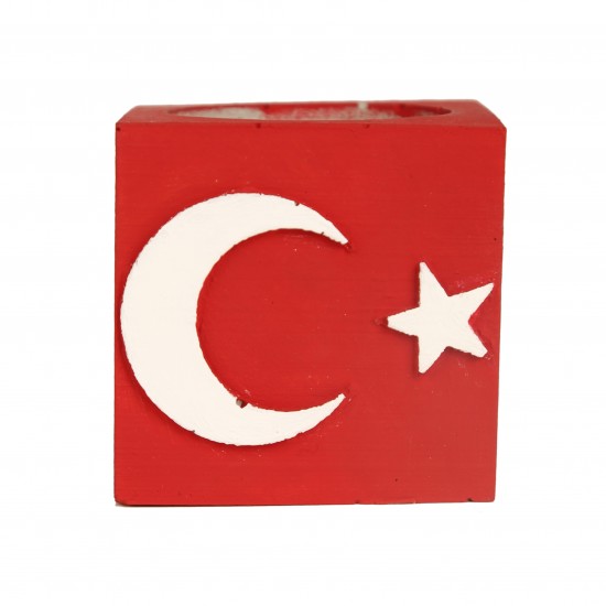 Tekli- 2 Renkli Bayrak Beton Saksı Tekli- 2 Renkli Bayrak Beton Saksı